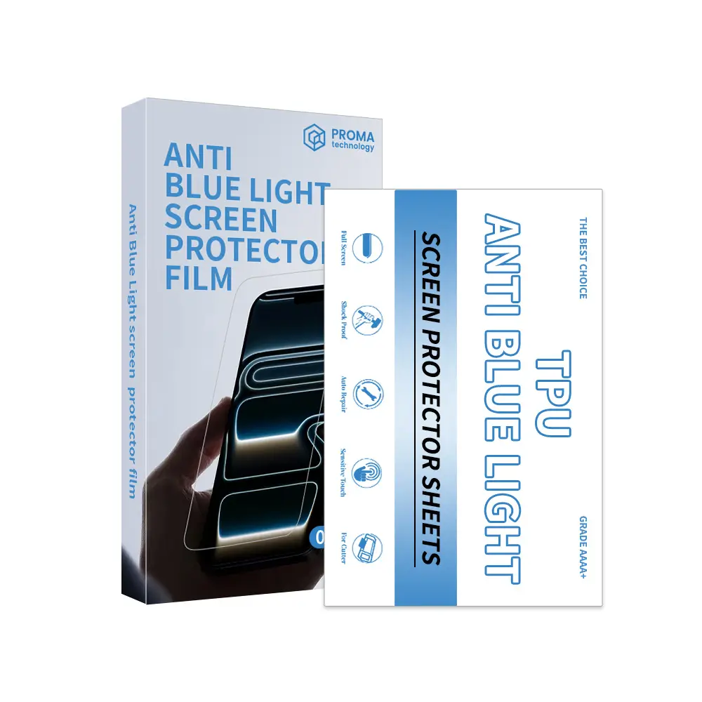 UV phone screen protector sheet anti blue light TPU grade AAA+