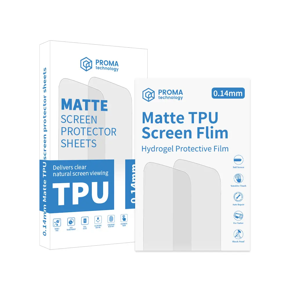 Matte Screen Protector Sheet TPU hydrogel 014mm full screen self healing shock proof for cutter