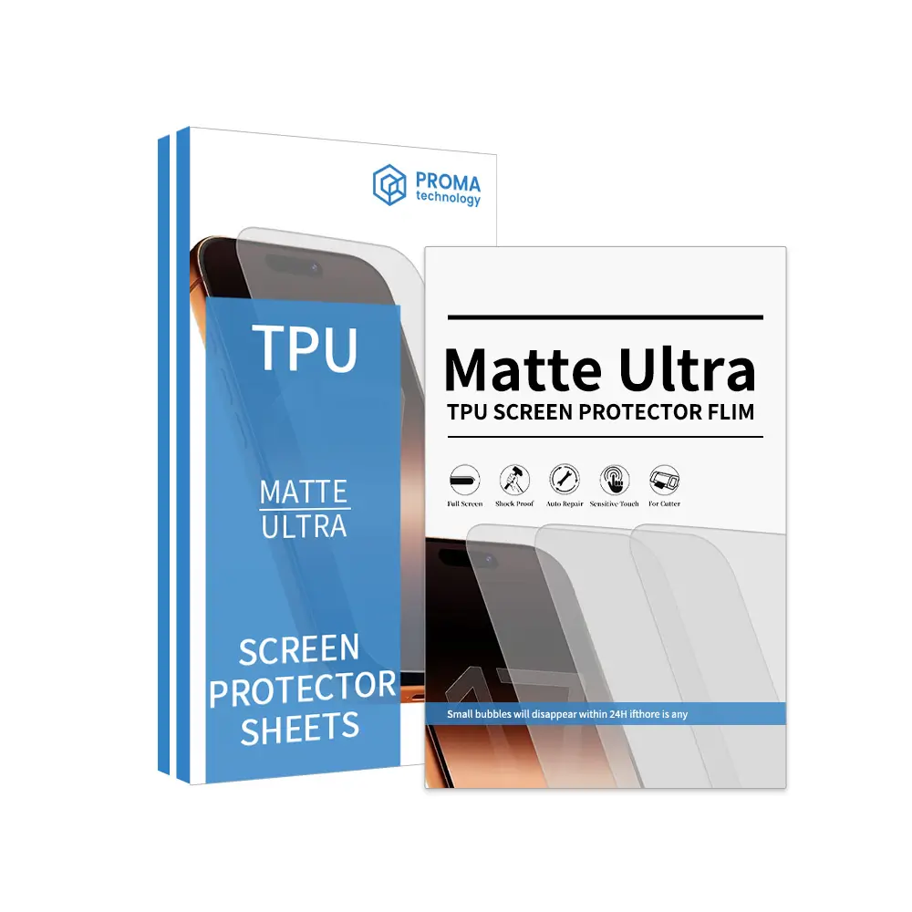 TPU Screen Protector Sheet film full screen shock proof self healing sensitive touch for cutter