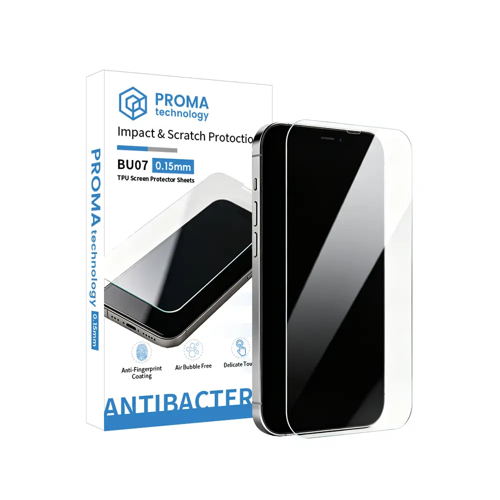 TPU 0.15mm screen protector sheets anti fingerprint bubble free impact scratch protection