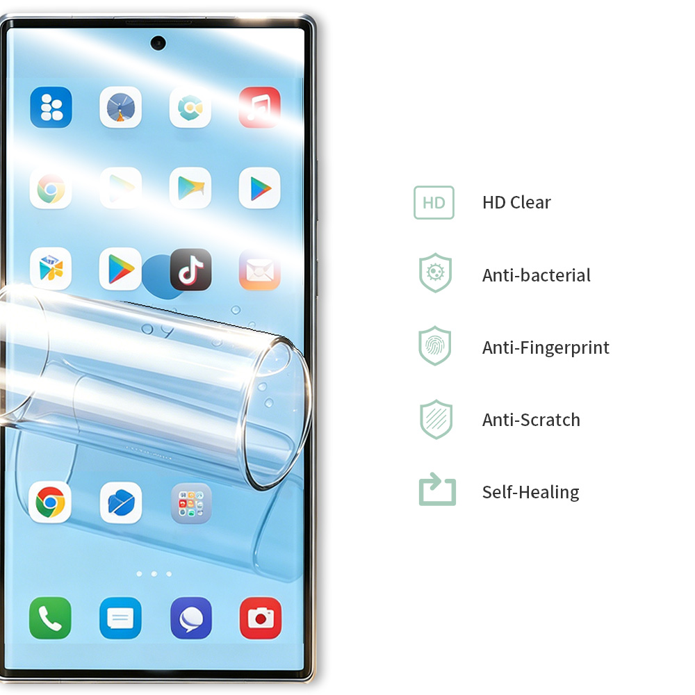 Soft TPU screen protector sheet anti scratch anti fingerprint high clarity impact resistant