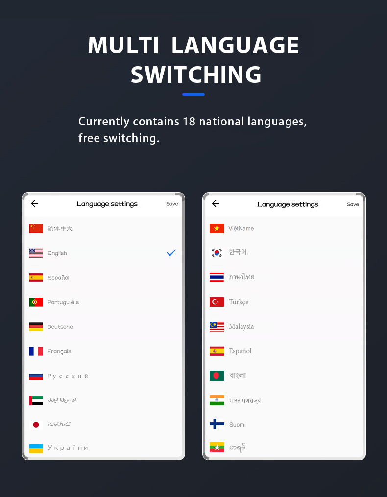 Screen protector cutting machine multi language switching 18 national languages free change