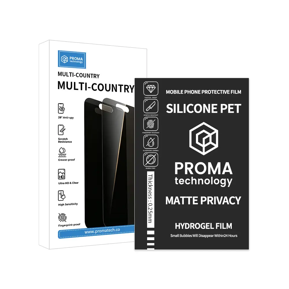 PET screen protector sheet 26 inch anti spy scratch resistance grease proof ultra HD high sensitivity anti fingerprint 025mm