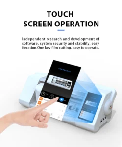 Screen protector cutting machine custom cuts films for phones tablets watches