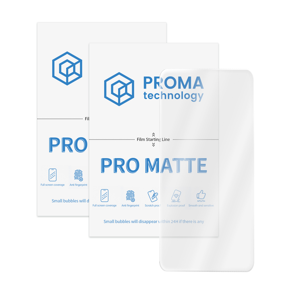 EPU screen protector sheet in retail packaging box