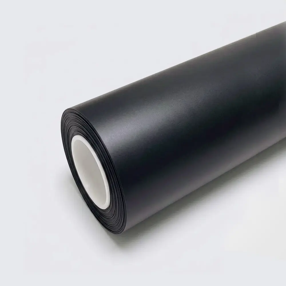 Matte black car wrap TPU light black finish