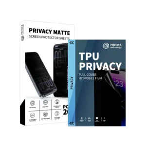 Matte Privacy Screen Protector Sheet TPU hydrogel full cover 30° privacy anti fingerprint AR enhanced