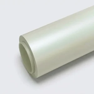 White car wrap satin metallic TPU finish