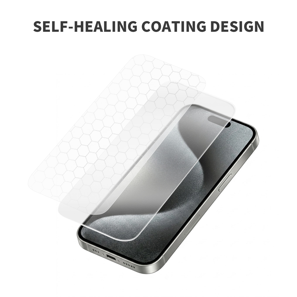 Soft screen protector sheet with self healing coating and transparent layer