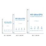 EPU phone screen protector sheet three packaging dimensions for different models
