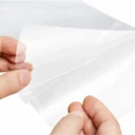 PET film close up surface texture thickness and clarity detail