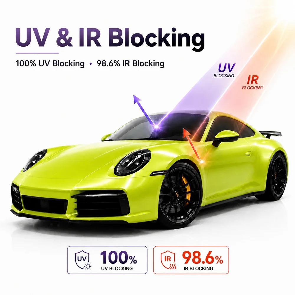 TPU Acid Green Color PPF Car Paint Protective Film