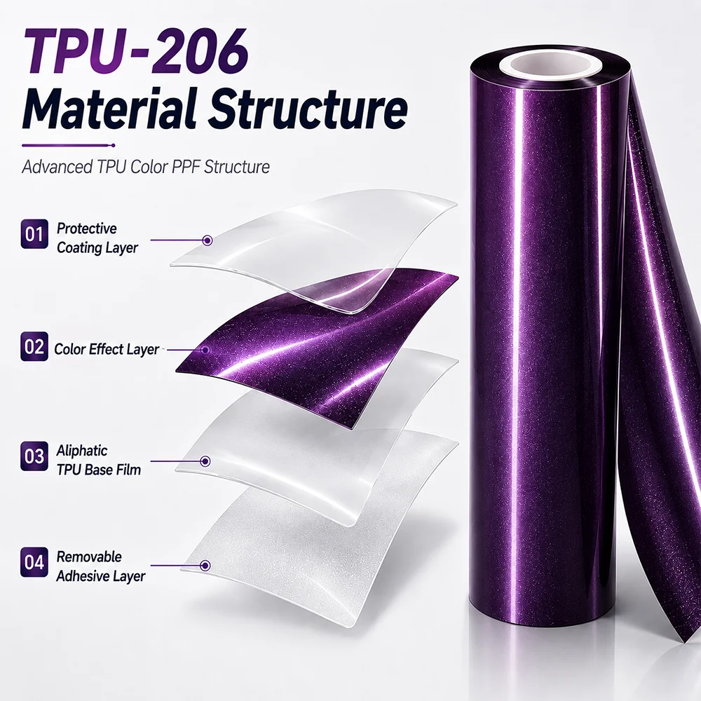 TPU Amethyst Color PPF Car Paint Protective Film