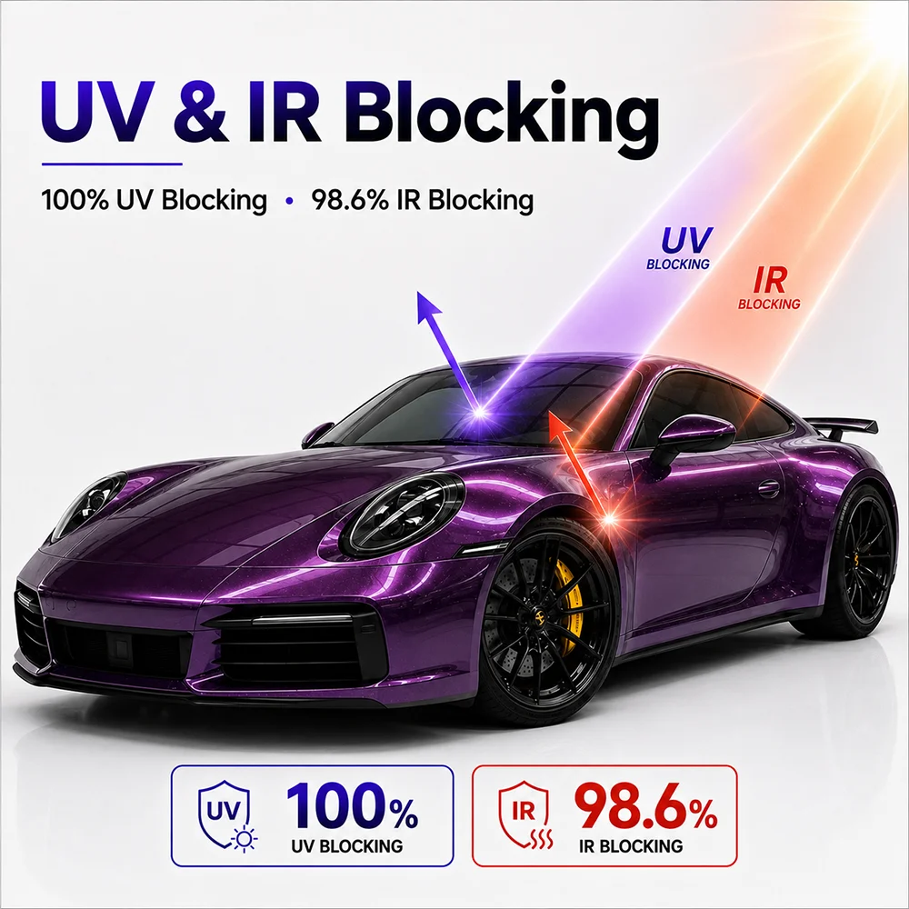 TPU Amethyst Color PPF Car Paint Protective Film