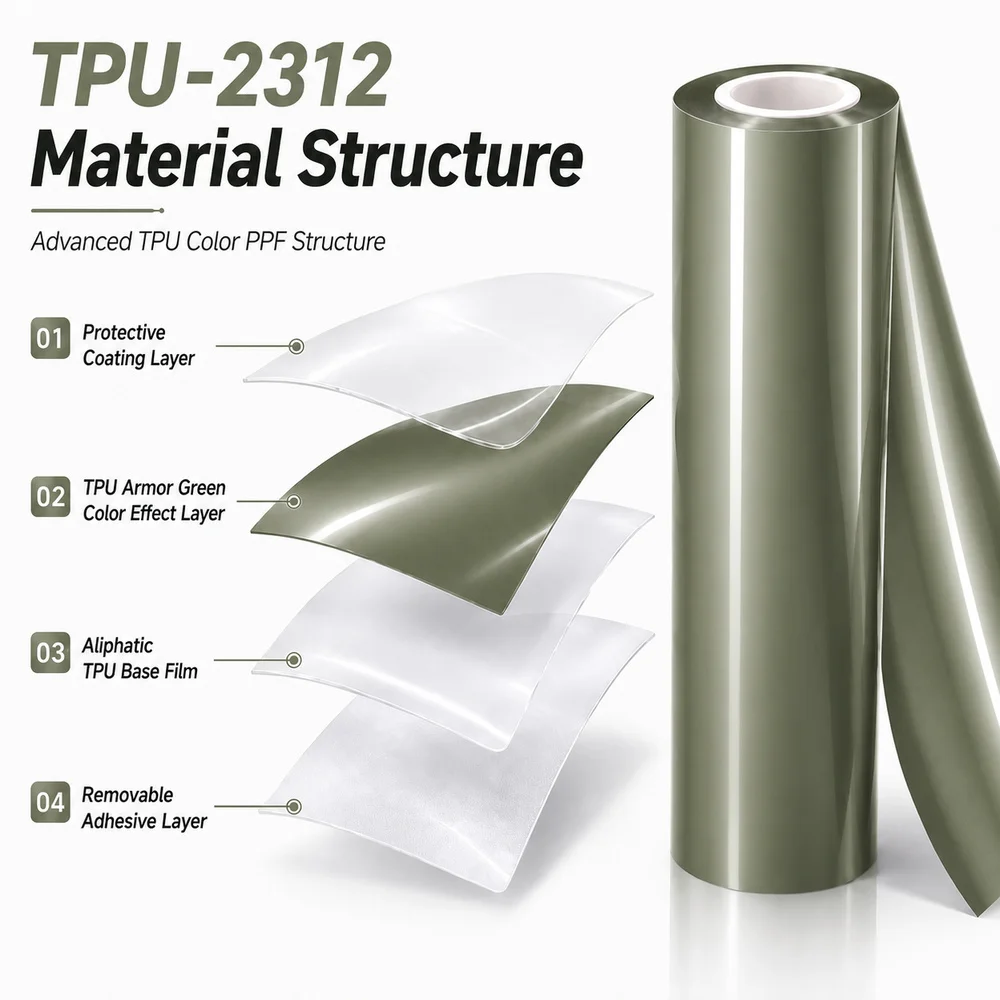 TPU Armor Green Color PPF