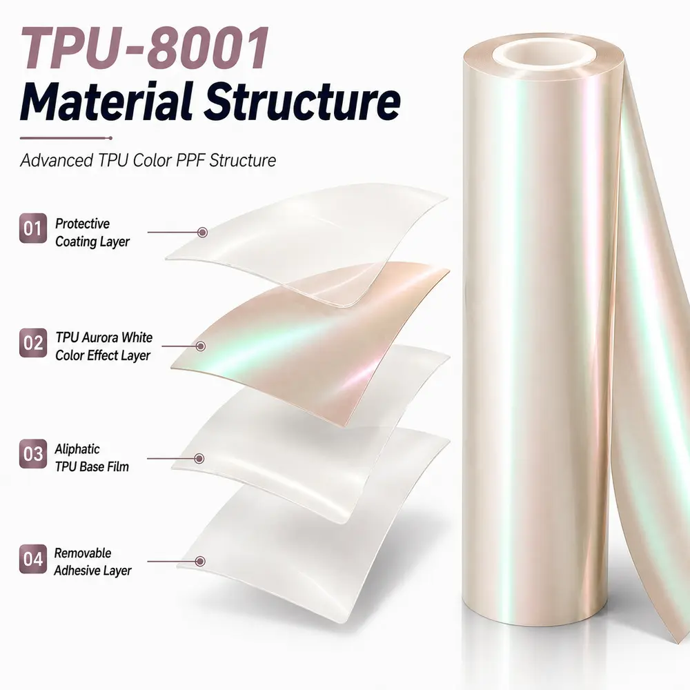 TPU Aurora White Color PPF