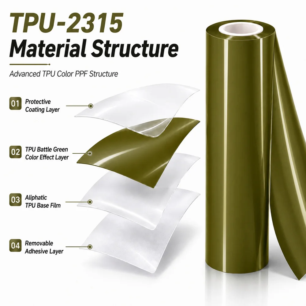 TPU Battle Green Color PPF