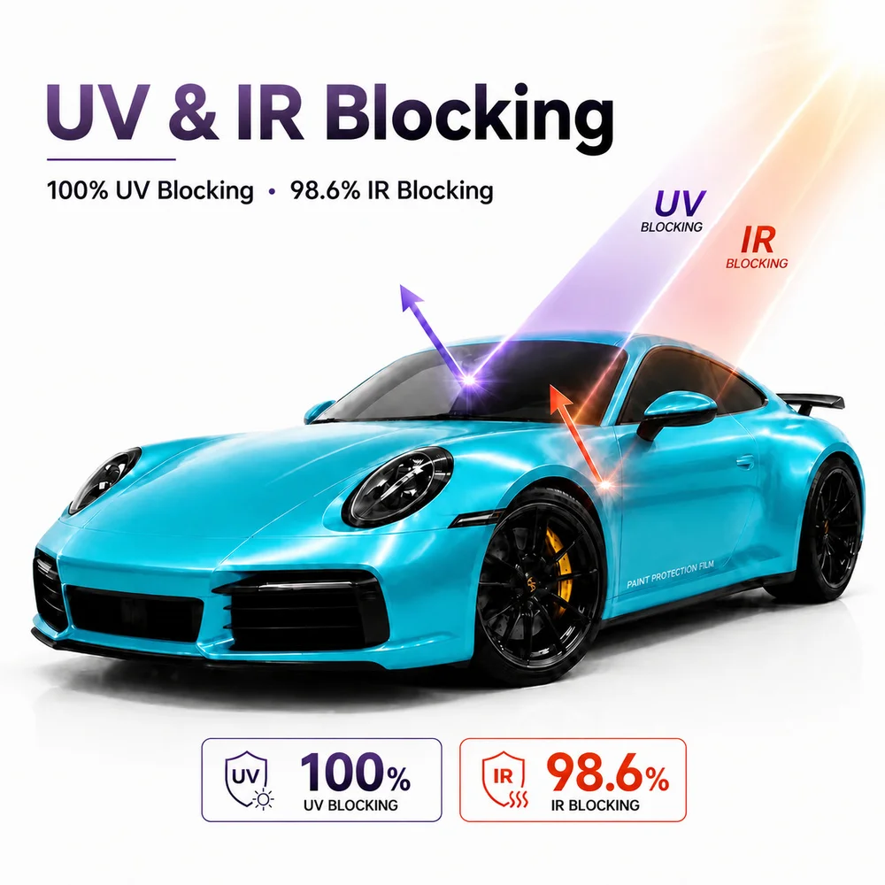 TPU Bay Blue Color PPF Car Paint Protective Film