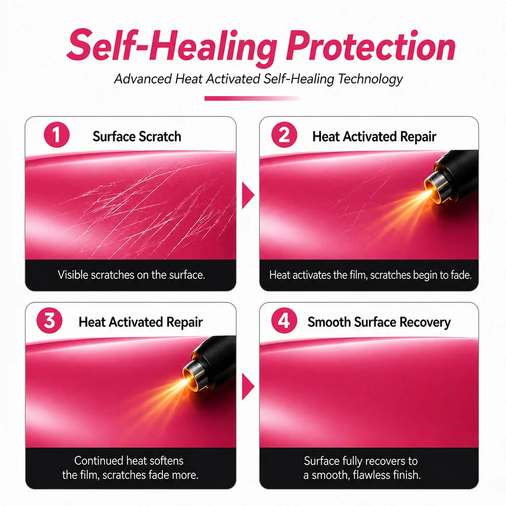 TPU Beetroot Red Color PPF Film For Car