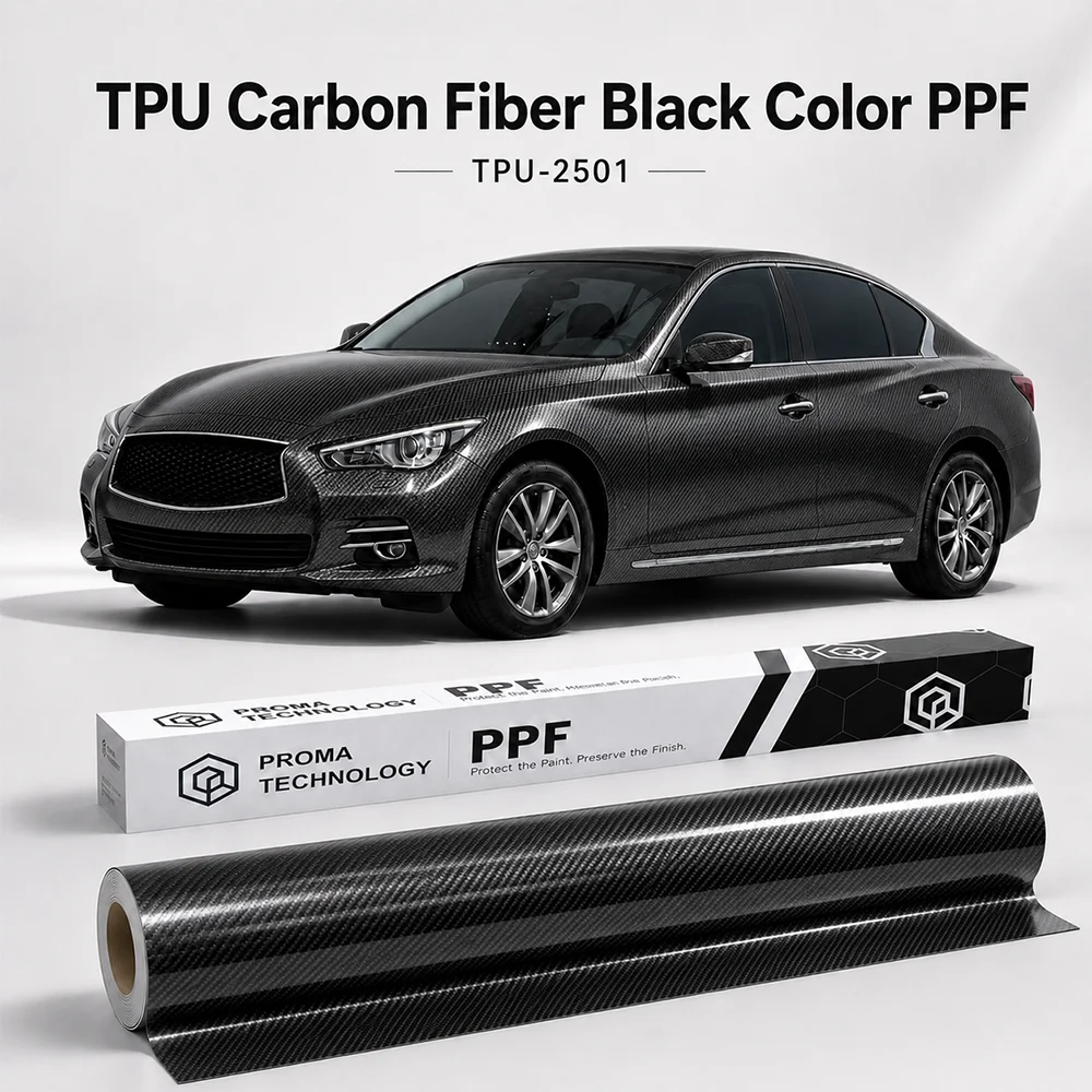 TPU Carbon Fiber Black Color PPF-Main image display