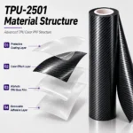 TPU Carbon Fiber Black Color PPF Self-adhesive Car Protection Film
