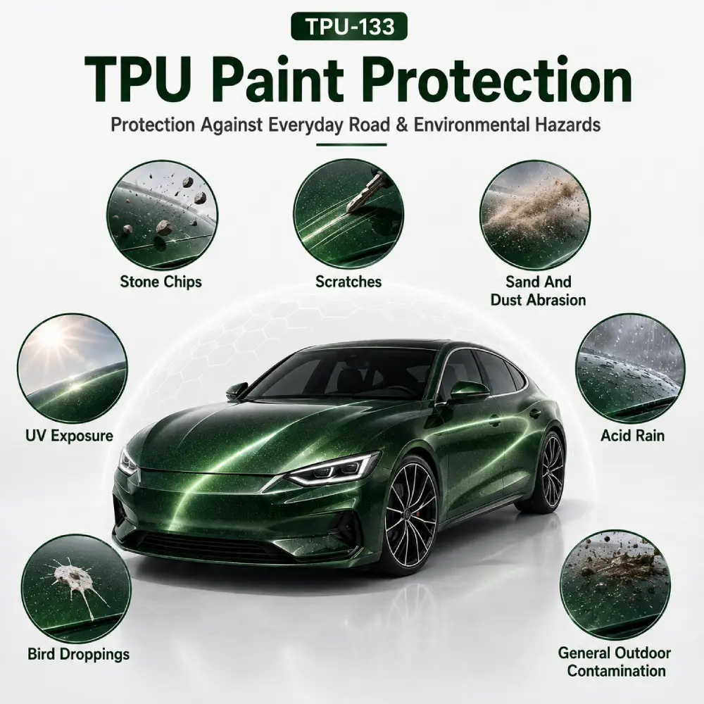 TPU-133 Cats eye Opal Green-paint protection