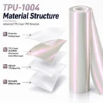 TPU Cream Red White Pearlescent Color PPF Paint Protection Film For Car