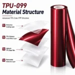 TPU Crimson Color PPF Self-adhesive Car Protection Film
