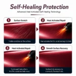 TPU Crimson Color PPF Self-adhesive Car Protection Film