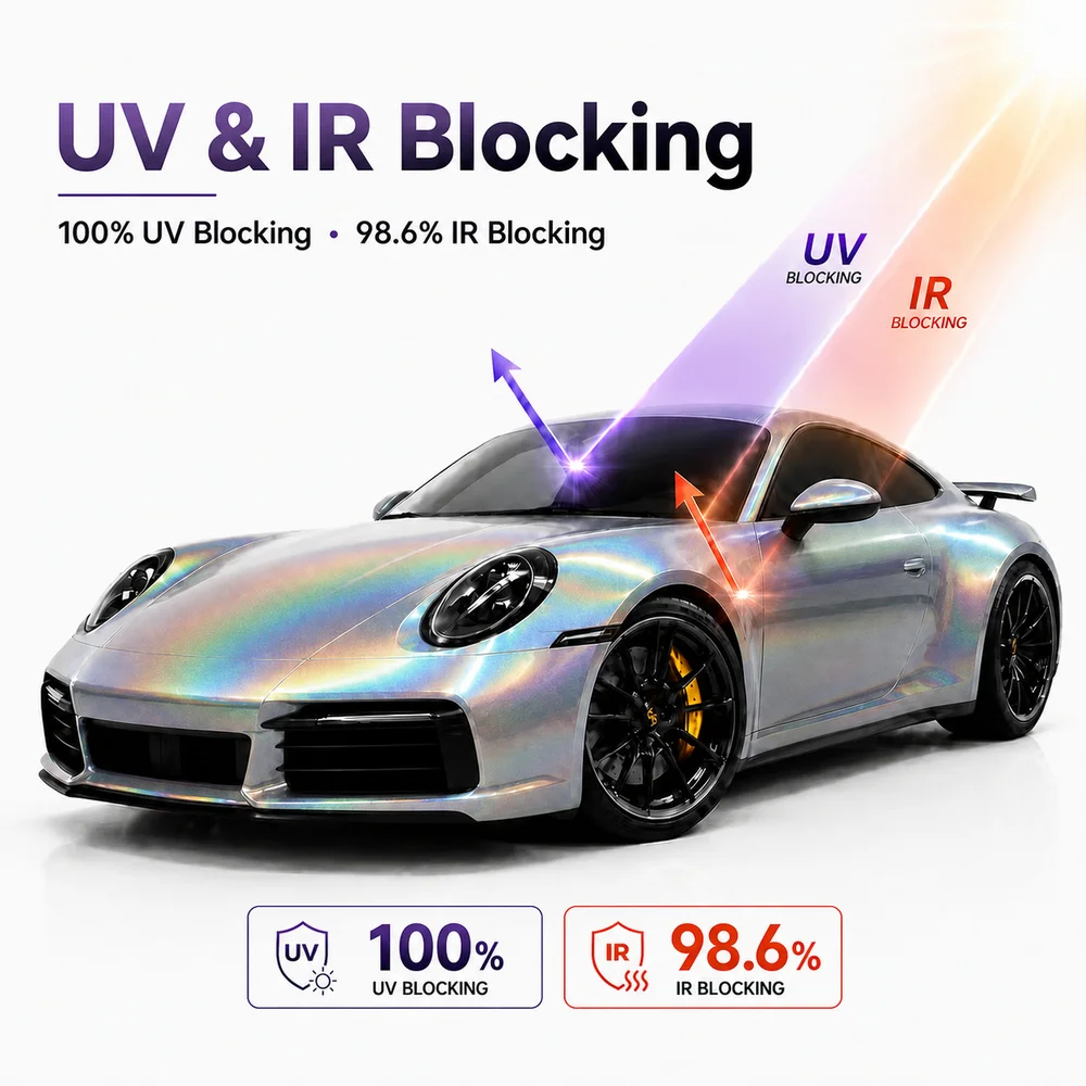 TPU Diamond Laser Silver Color PPF Car Paint Protective Film