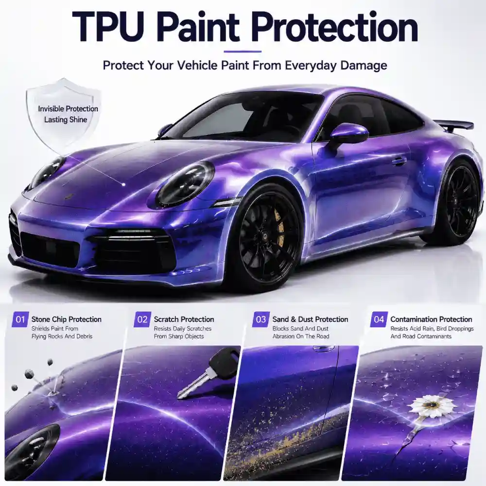 TPU Fancy Galactic Sparkling Chameleon Color PPF-TPU Protection