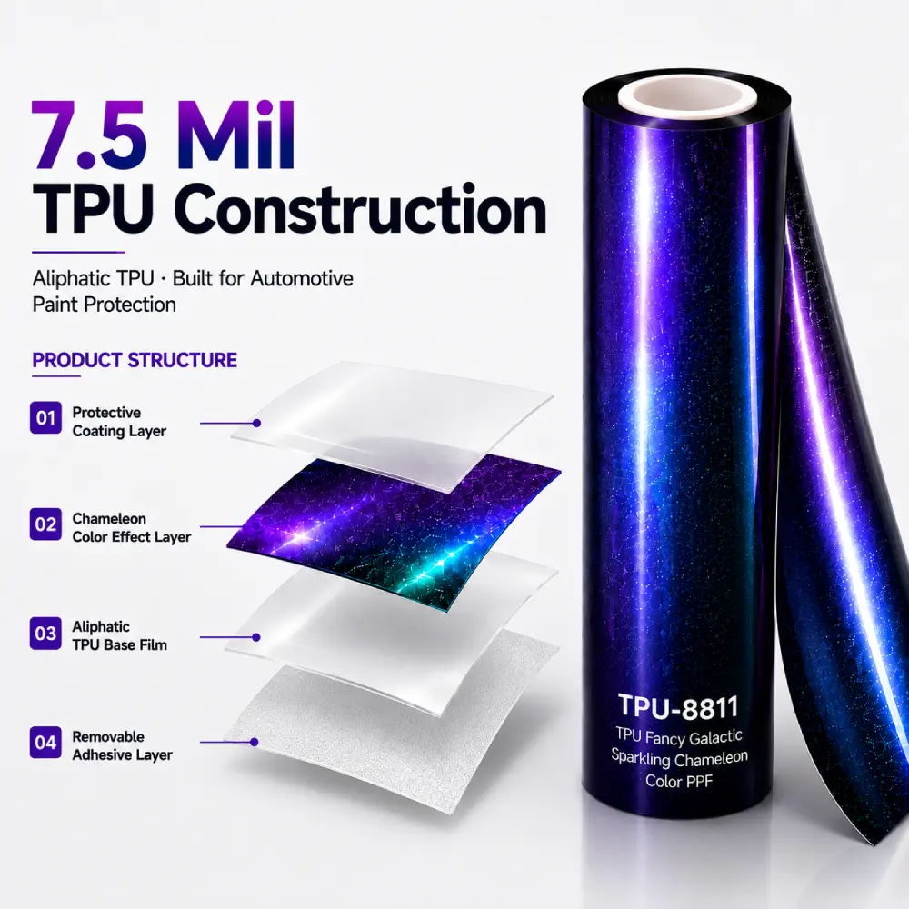 TPU Fancy Galactic Sparkling Chameleon Color PPF