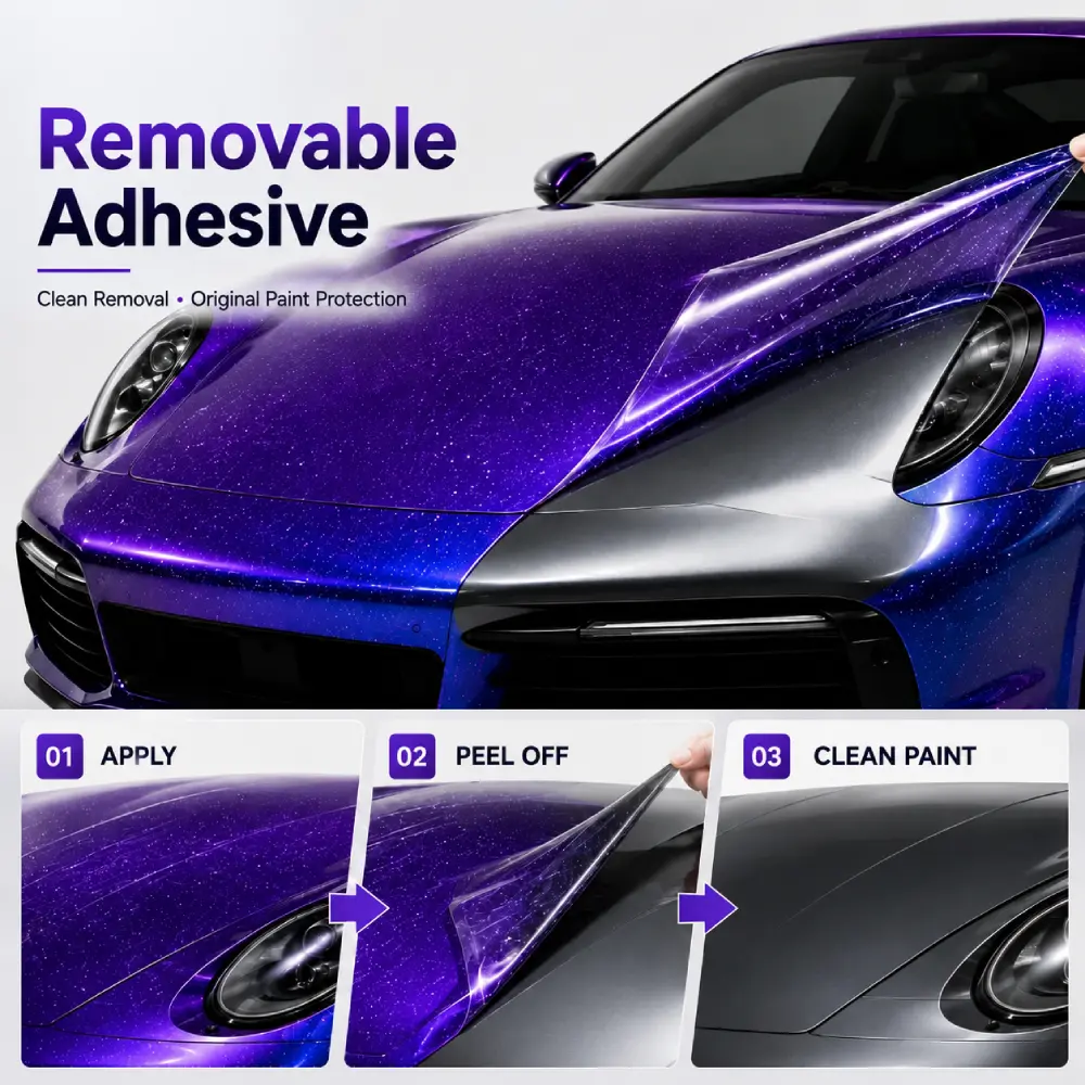 TPU Fancy Galactic Sparkling Chameleon Color PPF-Removable adhesive