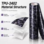 TPU Fragment Forged Carbon Black Color PPF Car Paint Protective Film