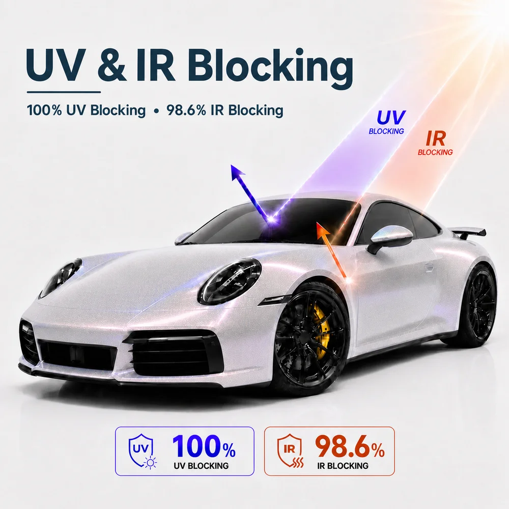 TPU Glitter Blue Diamond Color PPF Film For Car