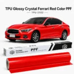 TPU Glossy Crystal Ferrari Red Color PPF-Main Image