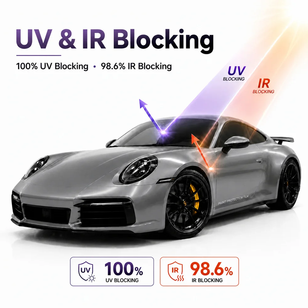 TPU Glossy Crystal Nardo Grey Color PPF Car Protection Film