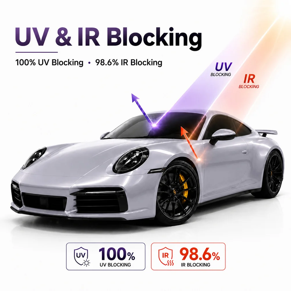 TPU Glossy Crystal Volcanic Grey Color PPF Car Protective Film