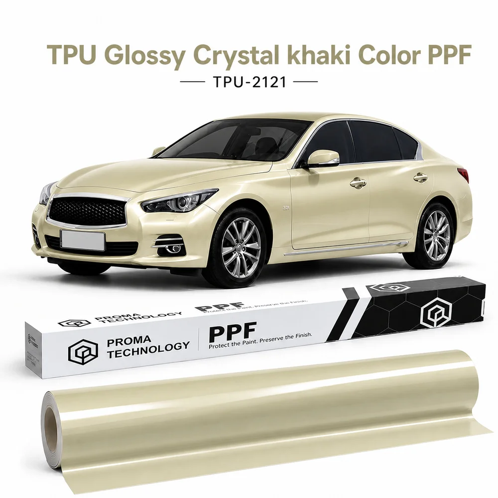 TPU Glossy Crystal khaki Color PPF-Main Image
