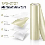 TPU Glossy Crystal Khaki Color PPF Paint Protection Film