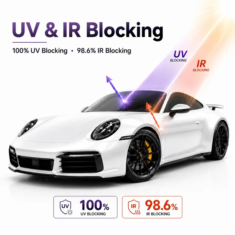 TPU Glossy White Color PPF Car Paint Protective Film