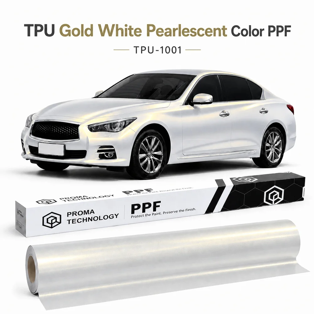 TPU Gold White Pearlescent Color PPF-Main Image