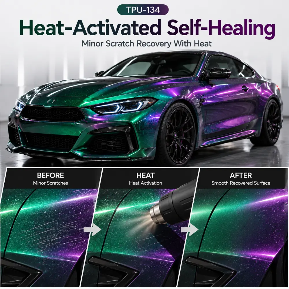 TPU Green Galaxy Color PPF-Heat-Activated Self-Healing