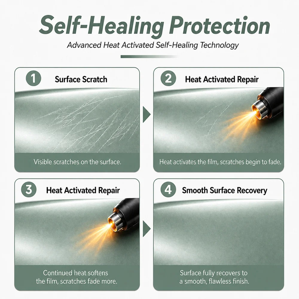 TPU Hardlin Green Color PPF Self-adhesive Car Protection Film