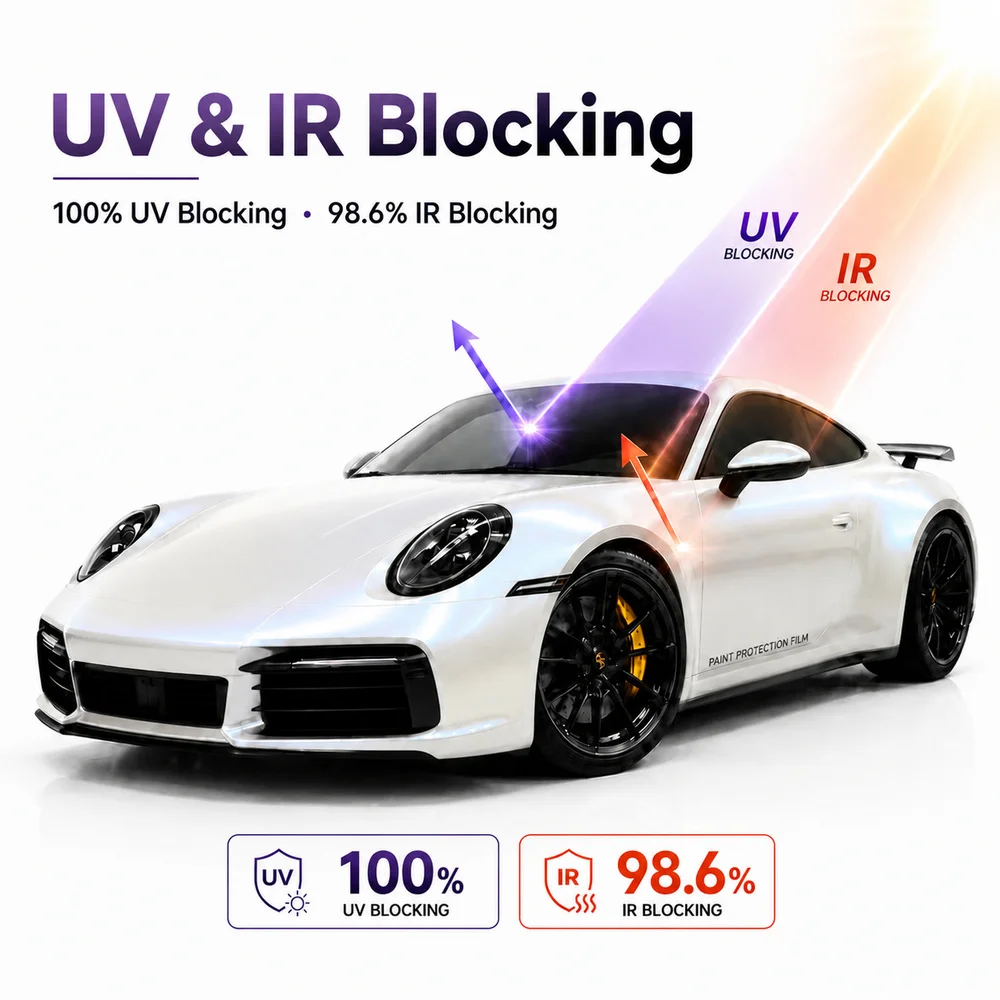 TPU Light Blue Pearl Color PPF Car Paint Protective Film