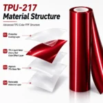 TPU Liquid Metal Cherry Red Color PPF Car Paint Protective Film
