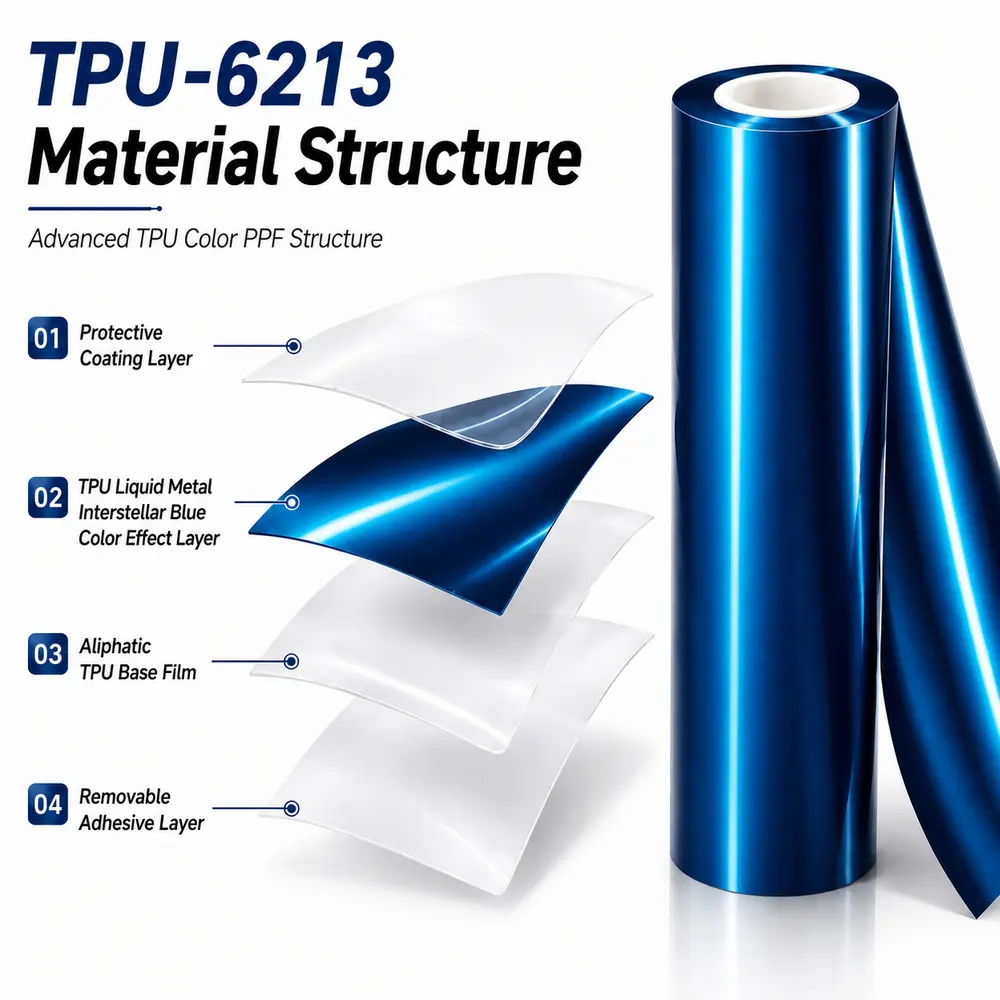 TPU Liquid Metal Interstellar Blue Color PPF