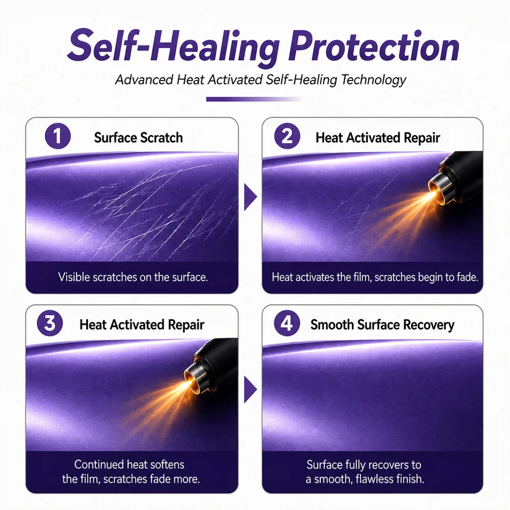TPU Liquid Metal Violet Color PPF Car Paint Protective Film