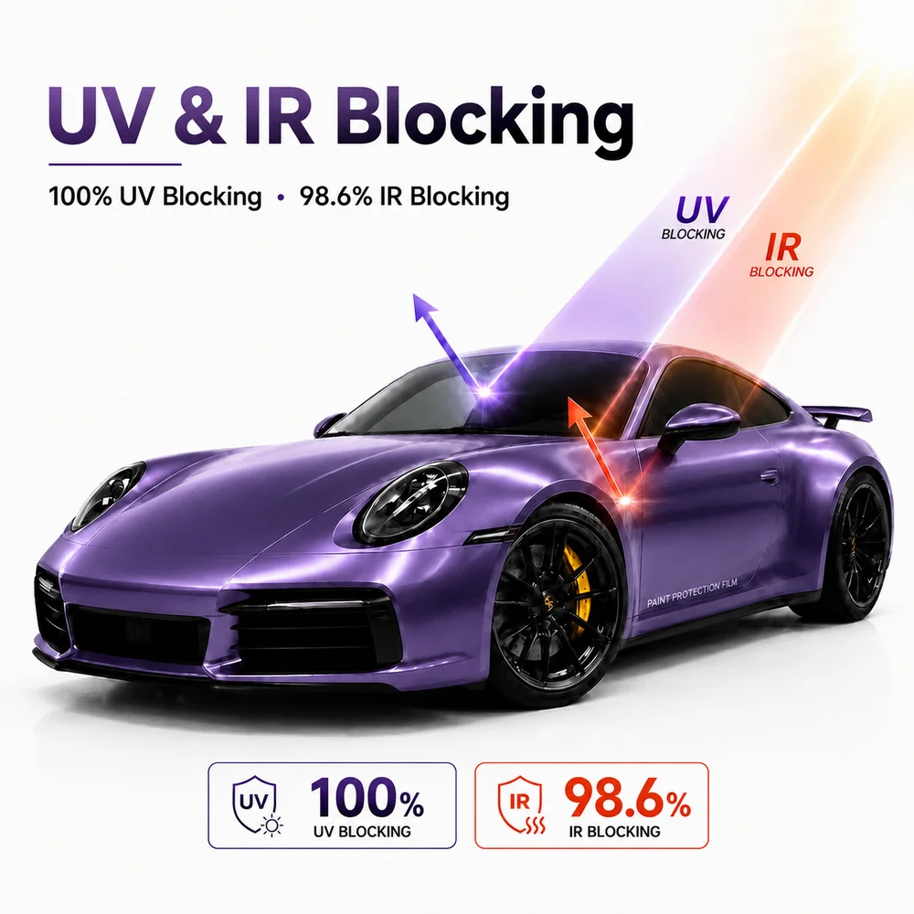 TPU Liquid Metal Violet Color PPF Car Paint Protective Film