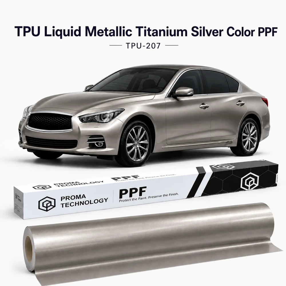 TPU Liquid Metallic Titanium Silver Color PPF-Main Image